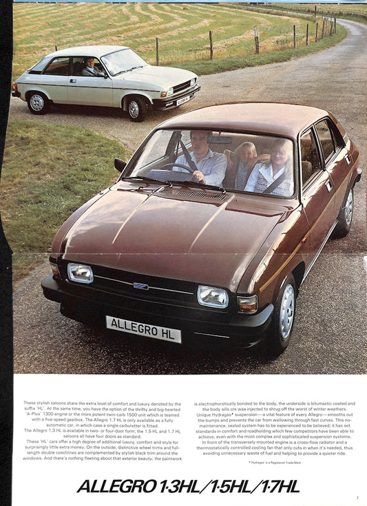Austin Allegro 3 Car Sales Brochure 3331/D 1980 image 1
