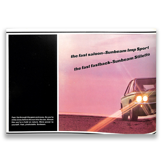 Sunbeam Imp Sport & Stiletto Car Sales Brochure 1315/H 1968