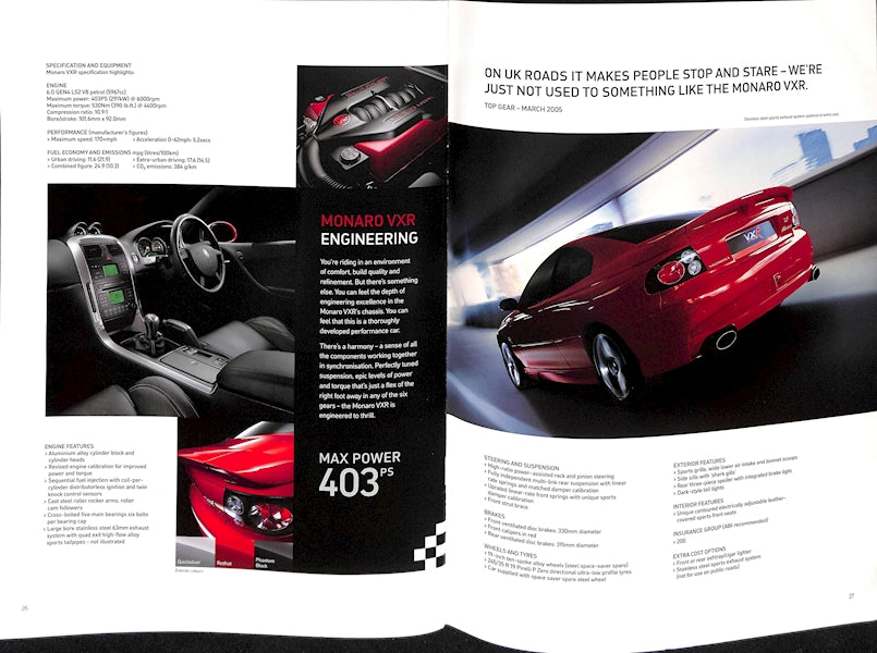 Vauxhall VXR Car Sales Brochure VM0505746 2005 image 4