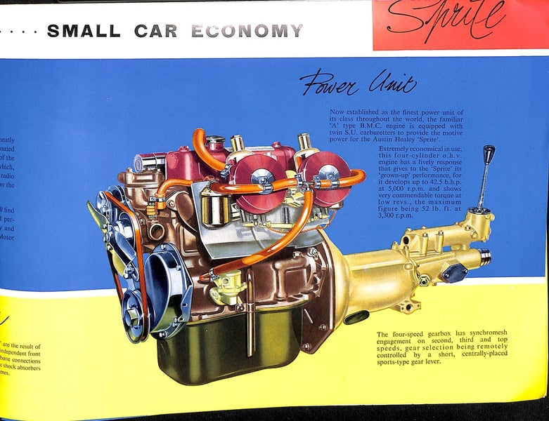 Austin Healey Sprite 'Frogeye' Car Sales Brochure 1960 #1590 image 5
