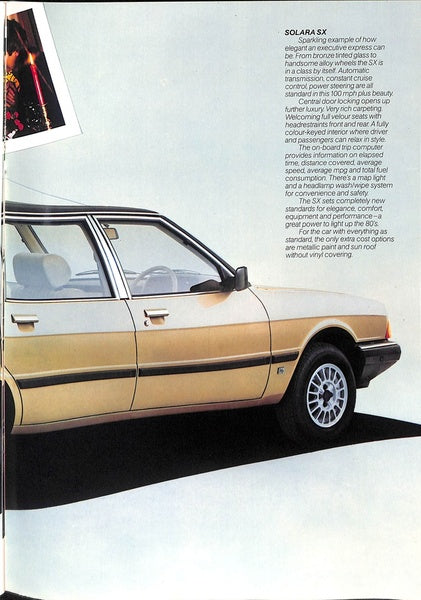 Talbot Solara Car Sales Brochure 1980 #C9596 image 10