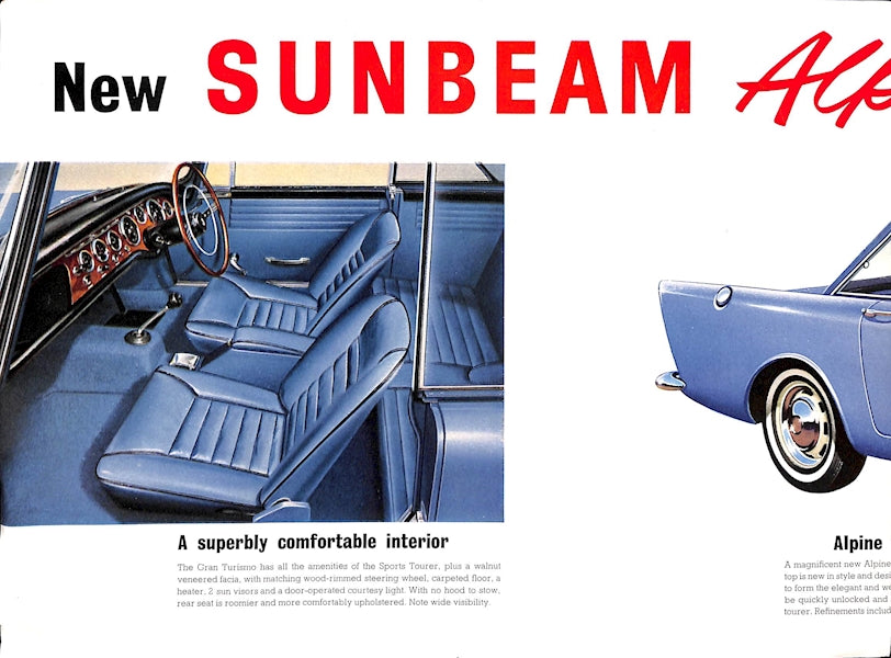 Sunbeam Alpine Series III Car Sales Brochure 945 H 1963 image 3