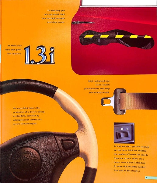 Rover Mini Range Car Sales Brochure 1996-99 #5584 1.3i & Cooper image 5
