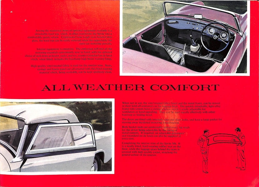 Austin Healey Sprite MkII Car Sales Brochure 1962 #1995 image 4