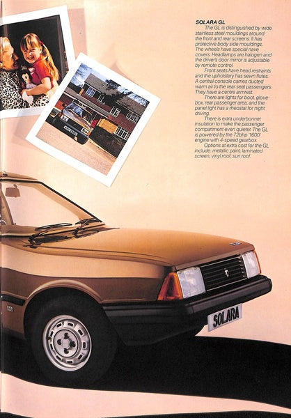 Talbot Solara Car Sales Brochure 1980 #C9596 image 6