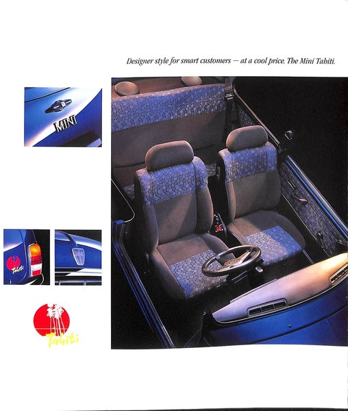 Rover Mini Tahiti Car Sales Brochure 1993 #4499 image 4