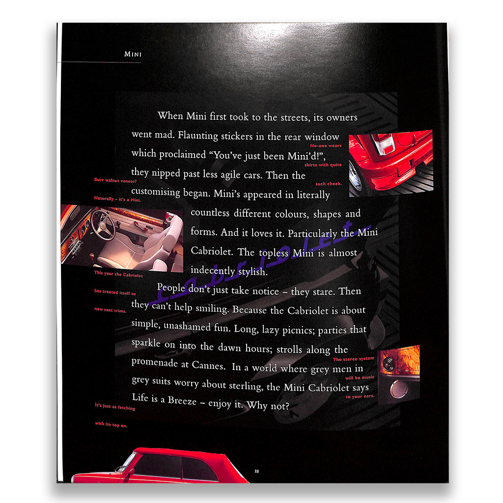 Rover Mini Car Sales Range Brochure 1995 #4898