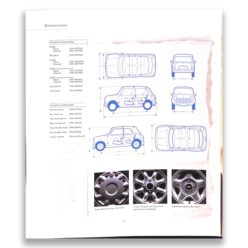 Rover Mini Car Sales Range Brochure 1995 #4898