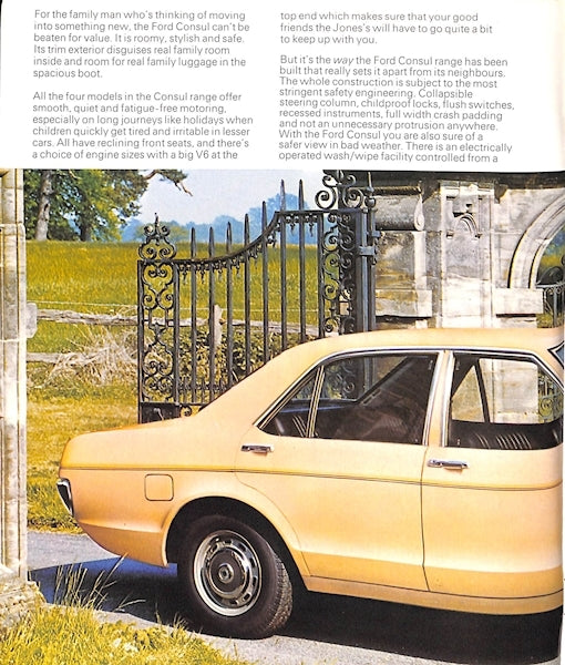 Ford Consul Car Sales Brochure FA704 1974 image 1