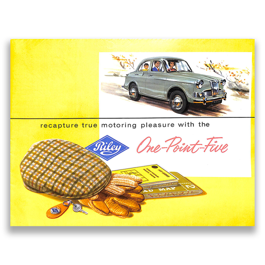 Riley 1.5 Foldout Car Sales Brochure, #6376 1957