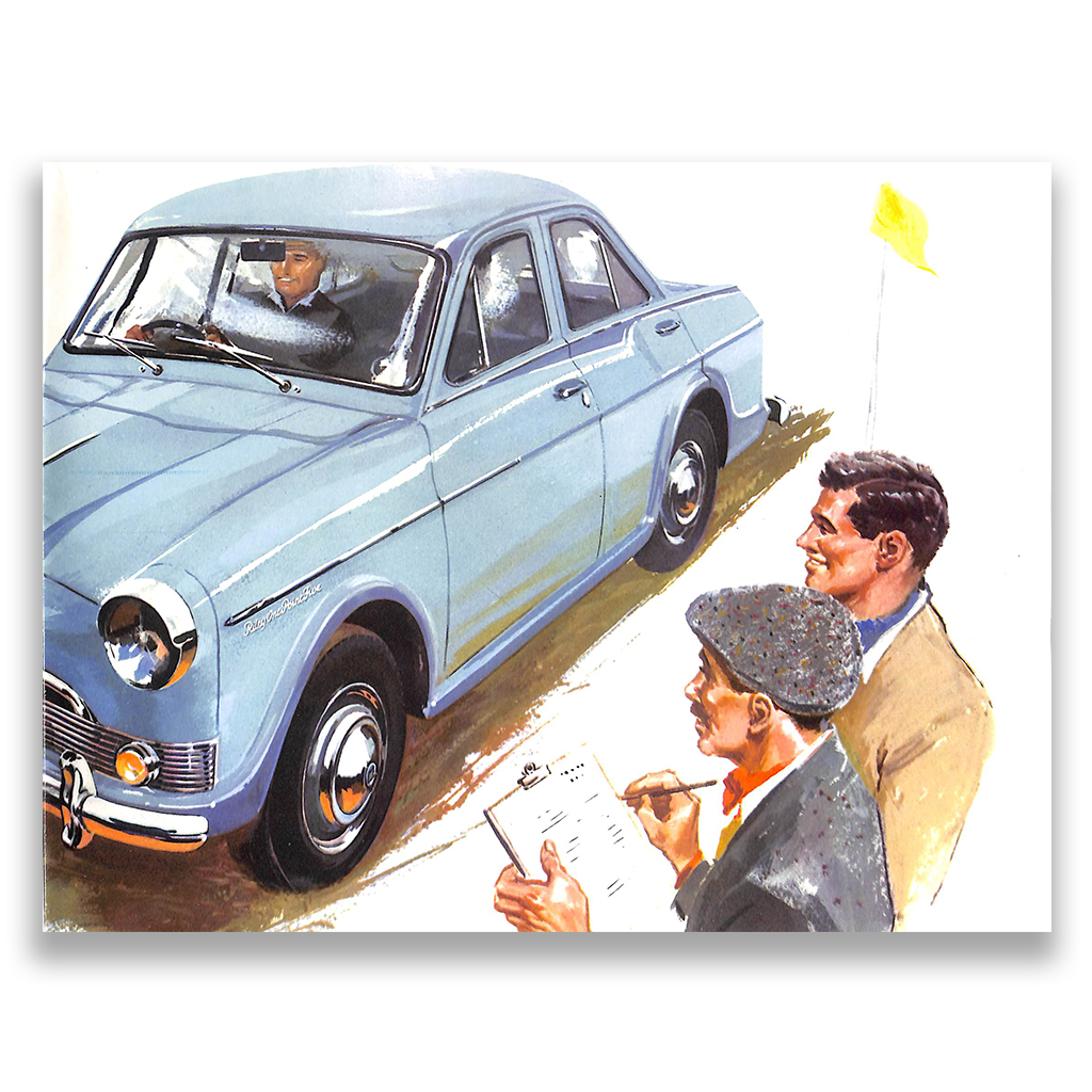 Riley 1.5 Foldout Car Sales Brochure, #6376 1957