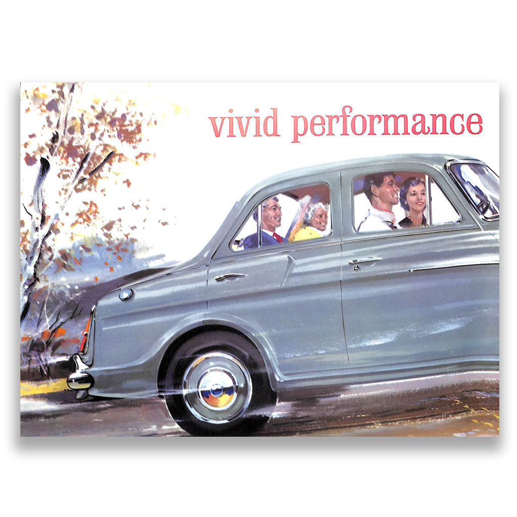 Riley 1.5 Foldout Car Sales Brochure, #6376 1957