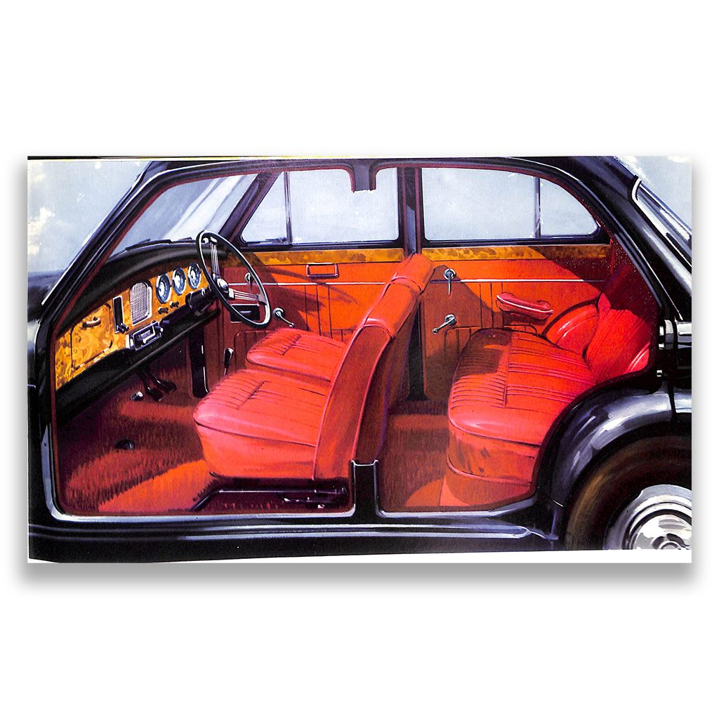 Riley 1.5 Foldout Car Sales Brochure, #6376 1957