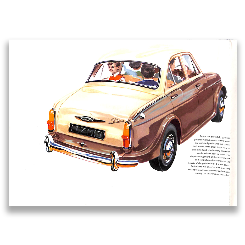 Riley 1.5 Foldout Car Sales Brochure, #6376 1957