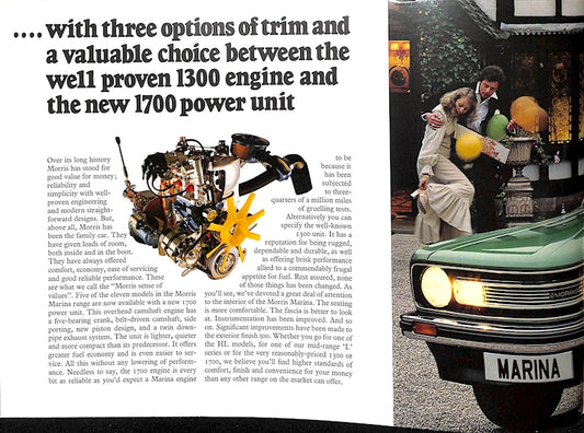 Morris Marina 3 Car Sales Brochure 3327 1978 image 1