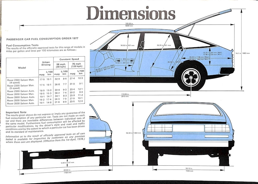 Rover SD1 Brochure #3255A 1977 image 14