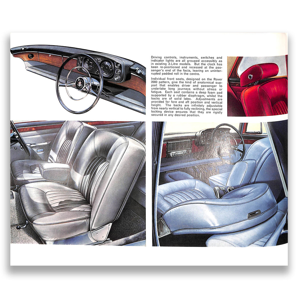 Rover 3-litre MkIII Saloon and Coupe Car Sales Brochure #670 1966