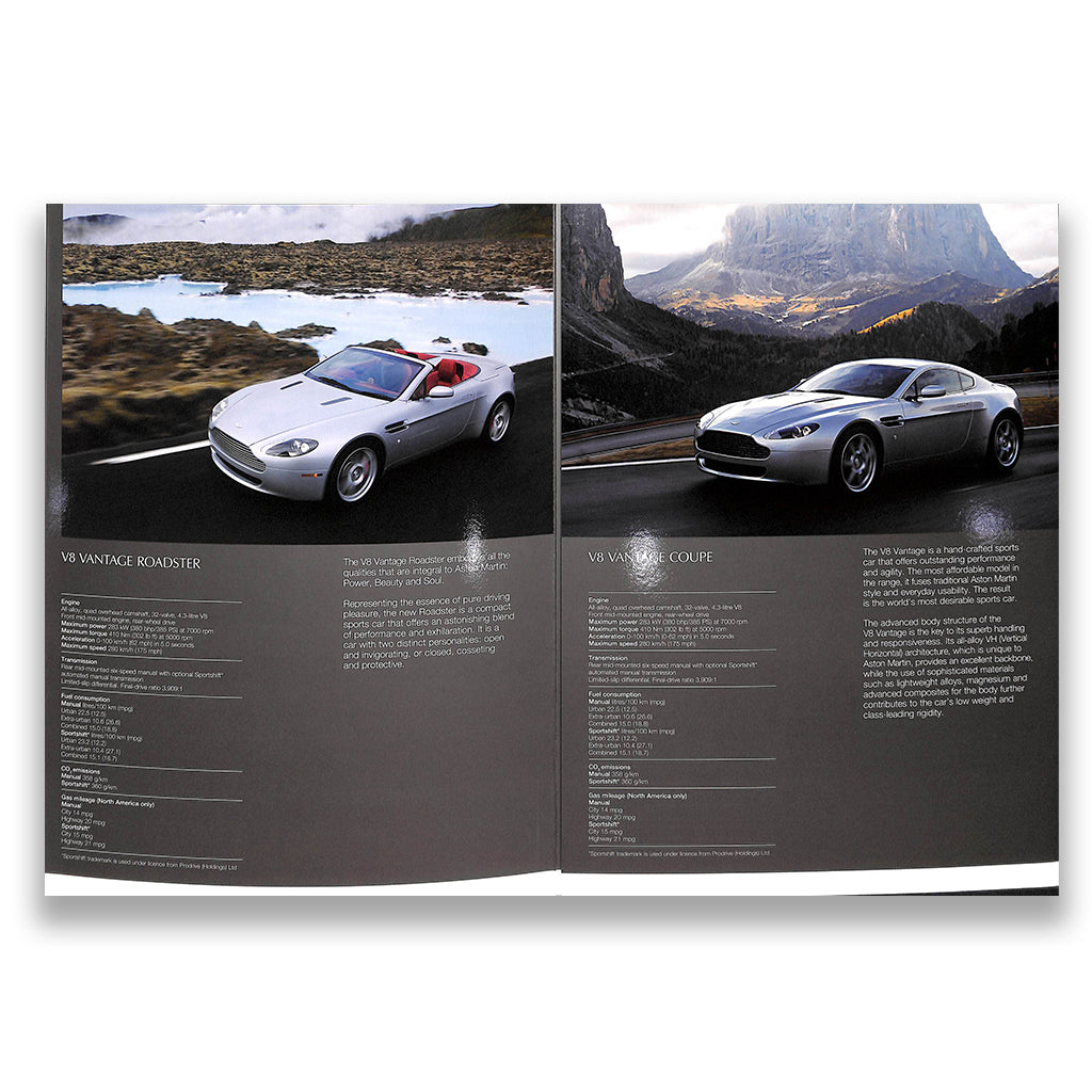 Aston Martin Range Brochure #703490 2007