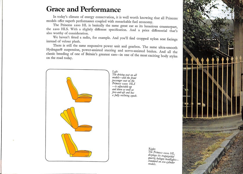 Princess Range Brochure, 1800, 1800HL, 2200HL & 2200HLS #3153/E 1977 image 7
