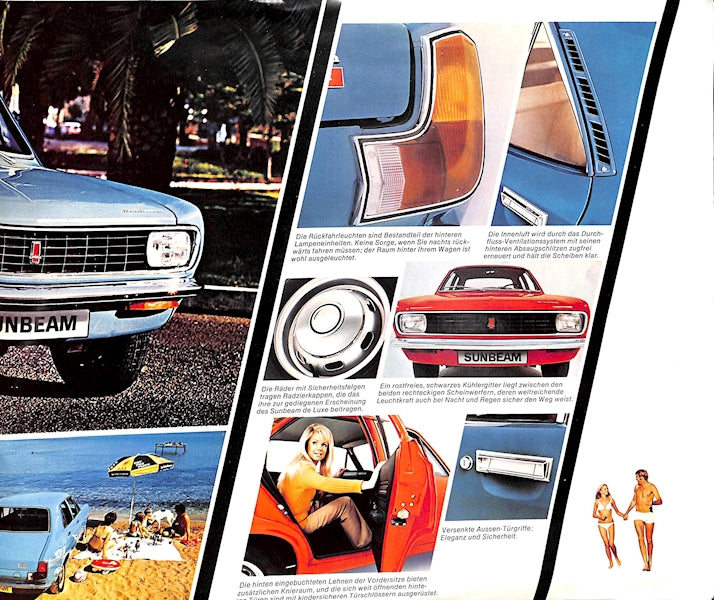 Sunbeam Avenger Car Sales Brochure German Text 1972 image 6