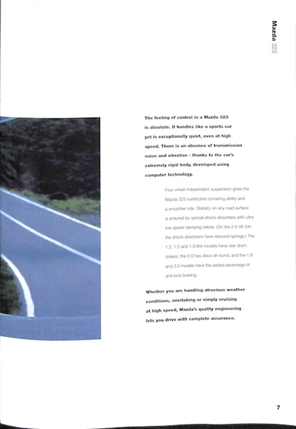 Mazda 323 Car Sales Brochure 879 1/97 image 6