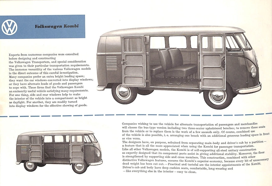 1957 Volkswagen Transporters Brochure image 7