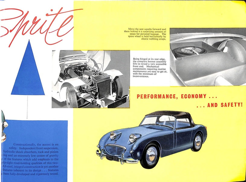 Austin Healey Sprite 'Frogeye' Car Sales Brochure 1960 #1590 image 2