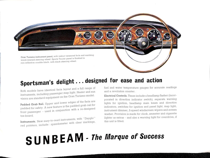 Sunbeam Alpine Series III Car Sales Brochure 945 H 1963 image 7