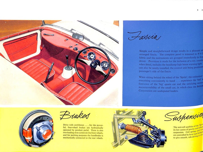 Austin Healey Sprite 'Frogeye' Car Sales Brochure 1960 #1590 image 6