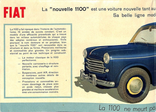 1953 Fiat 1100 Brochure image 1