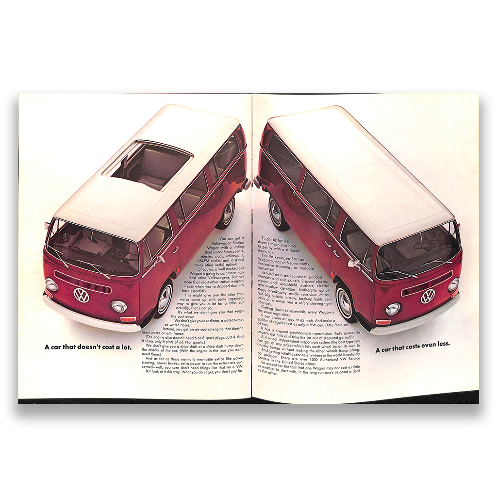 VW Microbus Car Sales Brochure, #96010 1970