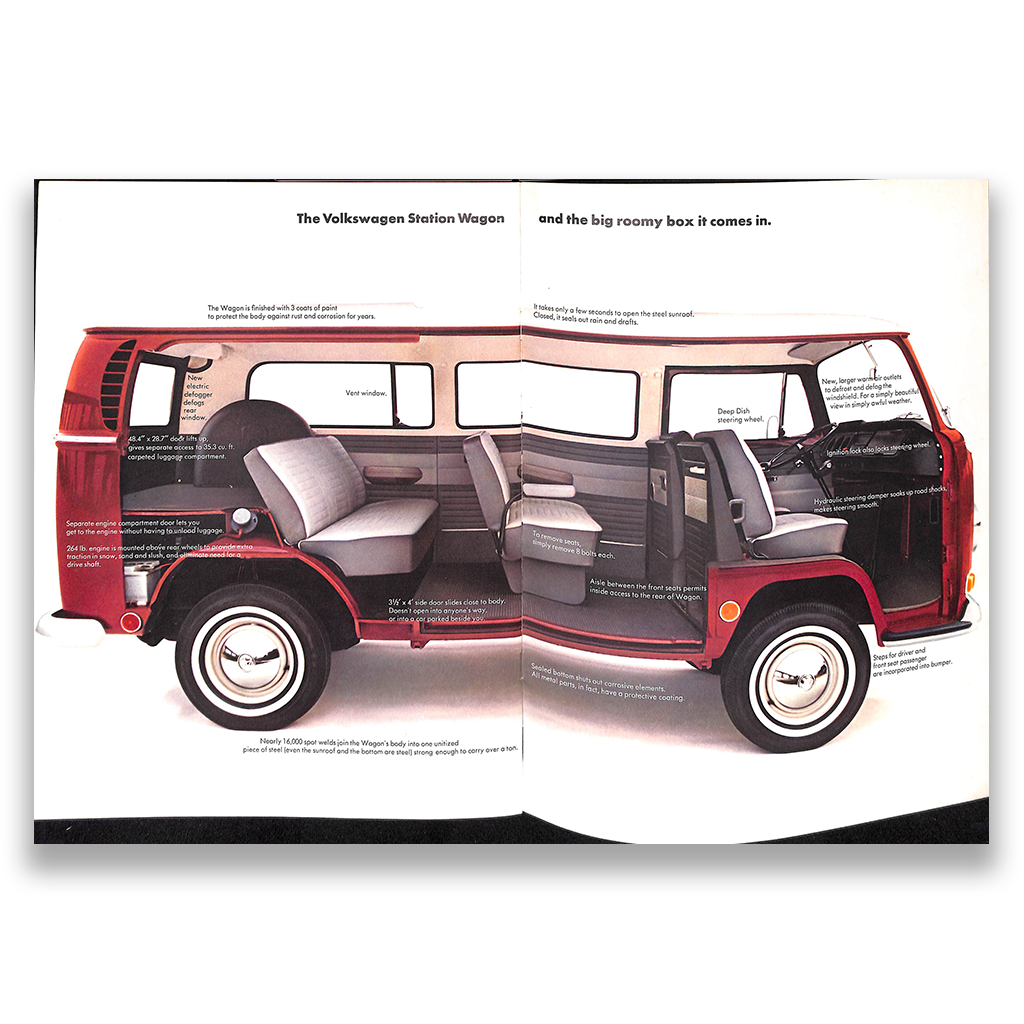 VW Microbus Car Sales Brochure, #96010 1970