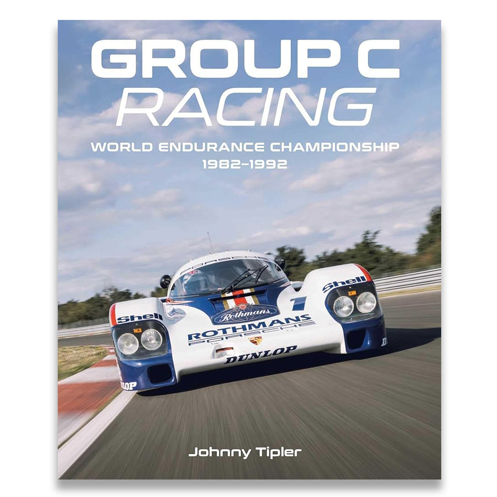 Book cover of 'Group C Racing' with a racing car on a track