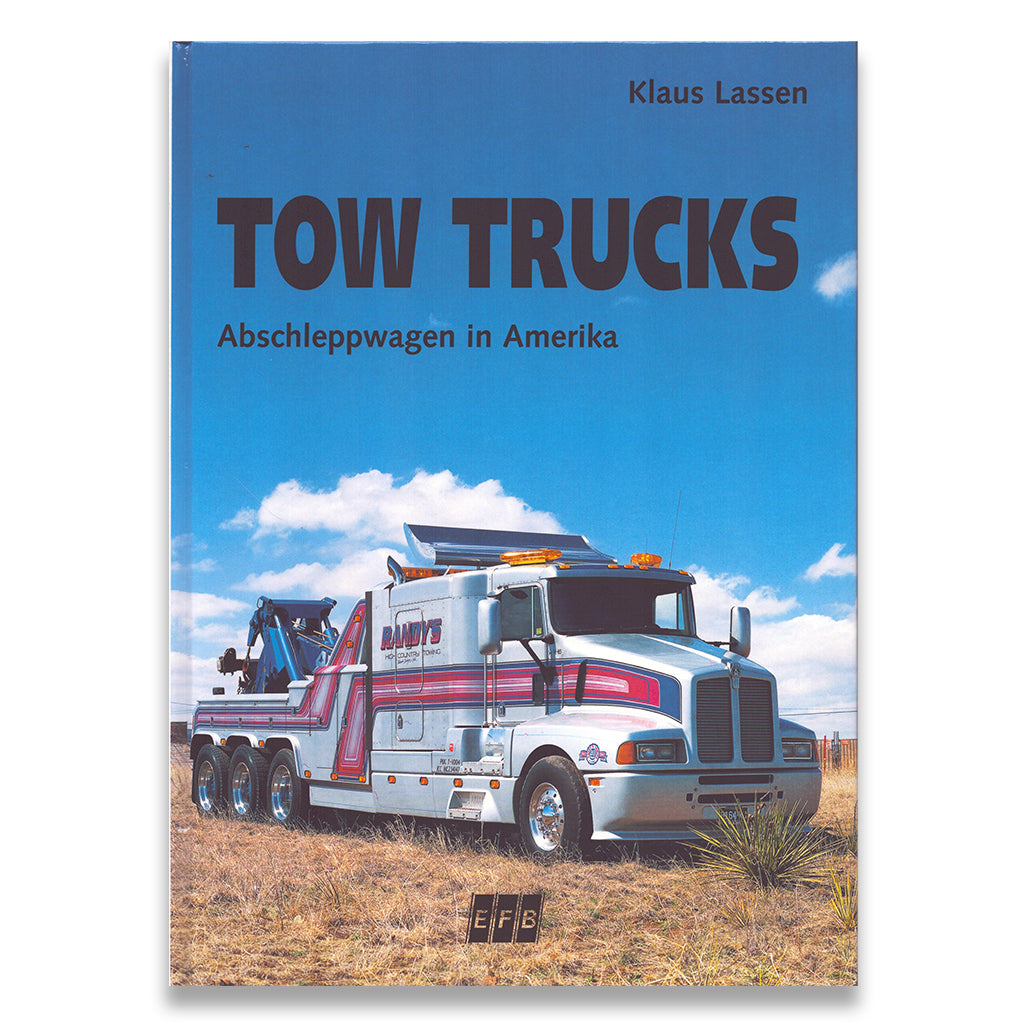 Book cover of 'Tow Trucks' with a tow truck on a blue sky background