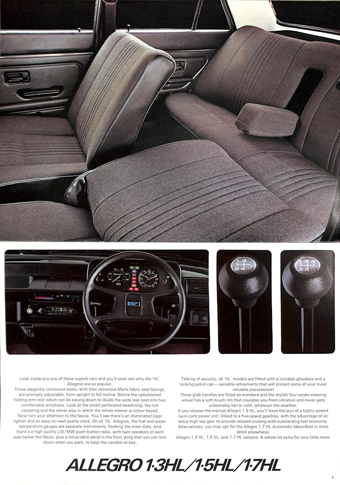 Austin Allegro 3 Car Sales Brochure 3331/D 1980 image 2