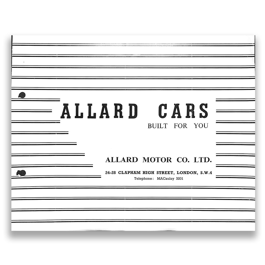 Allard Cars Range Brochure 1956