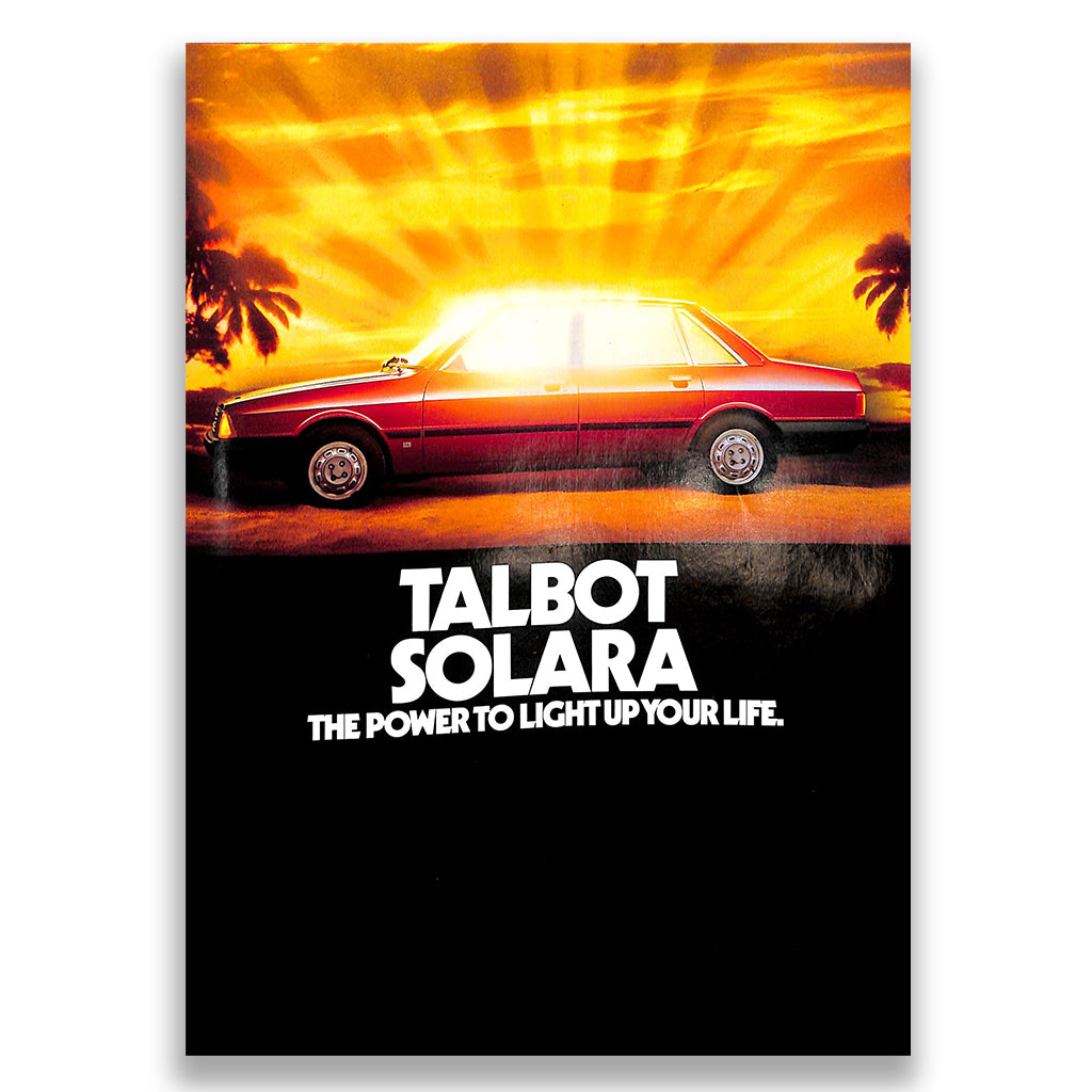 Talbot Solara Car Sales Brochure 1980 #C9596