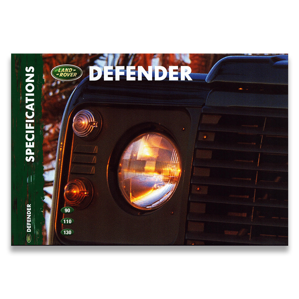 Land Rover Defender Car Sales Brochure Pack #LR005/99 1999