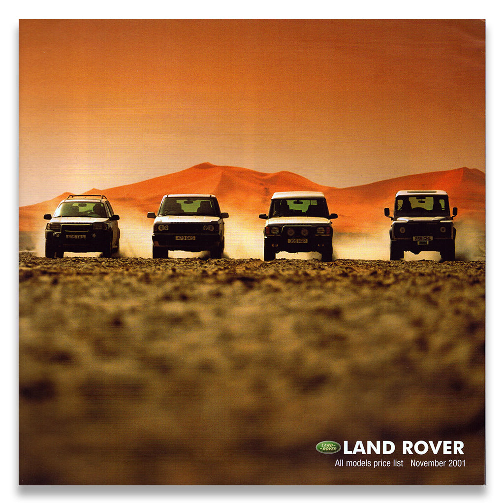 Land Rover Car Sales Brochure and Prices #LR/435/00 2000