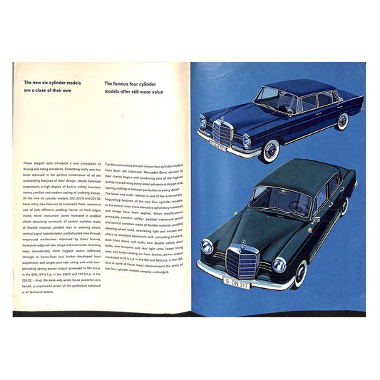 Mercedes-Benz Range Car Sales Brochure 1959