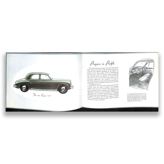Rover P4 75 Car Sales Brochure 1949