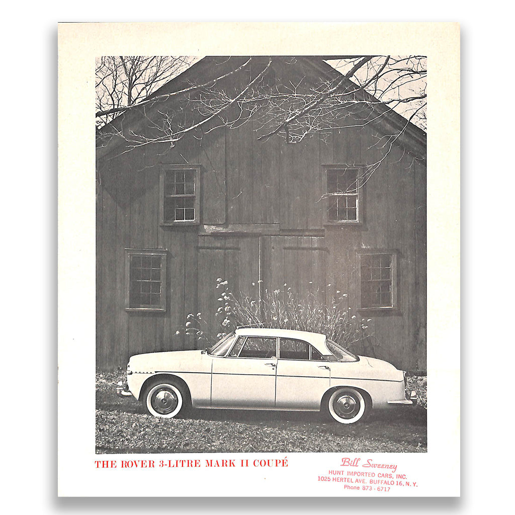 Rover 3-litre Saloon and Coupe US Market Car Sales Brochure 1966
