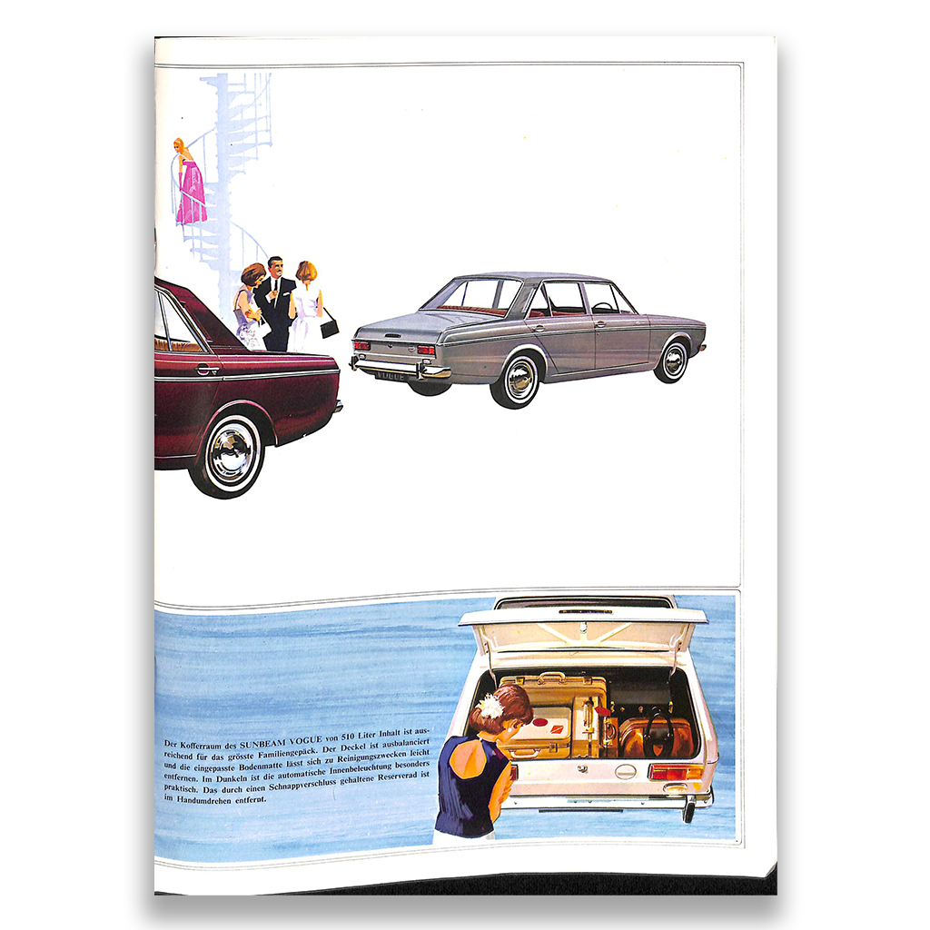 Sunbeam Vogue Car Sales Brochure 8036 EX GM H 1968