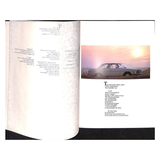 Mercedes-Benz 220 W114 Car Sales Brochure 1968