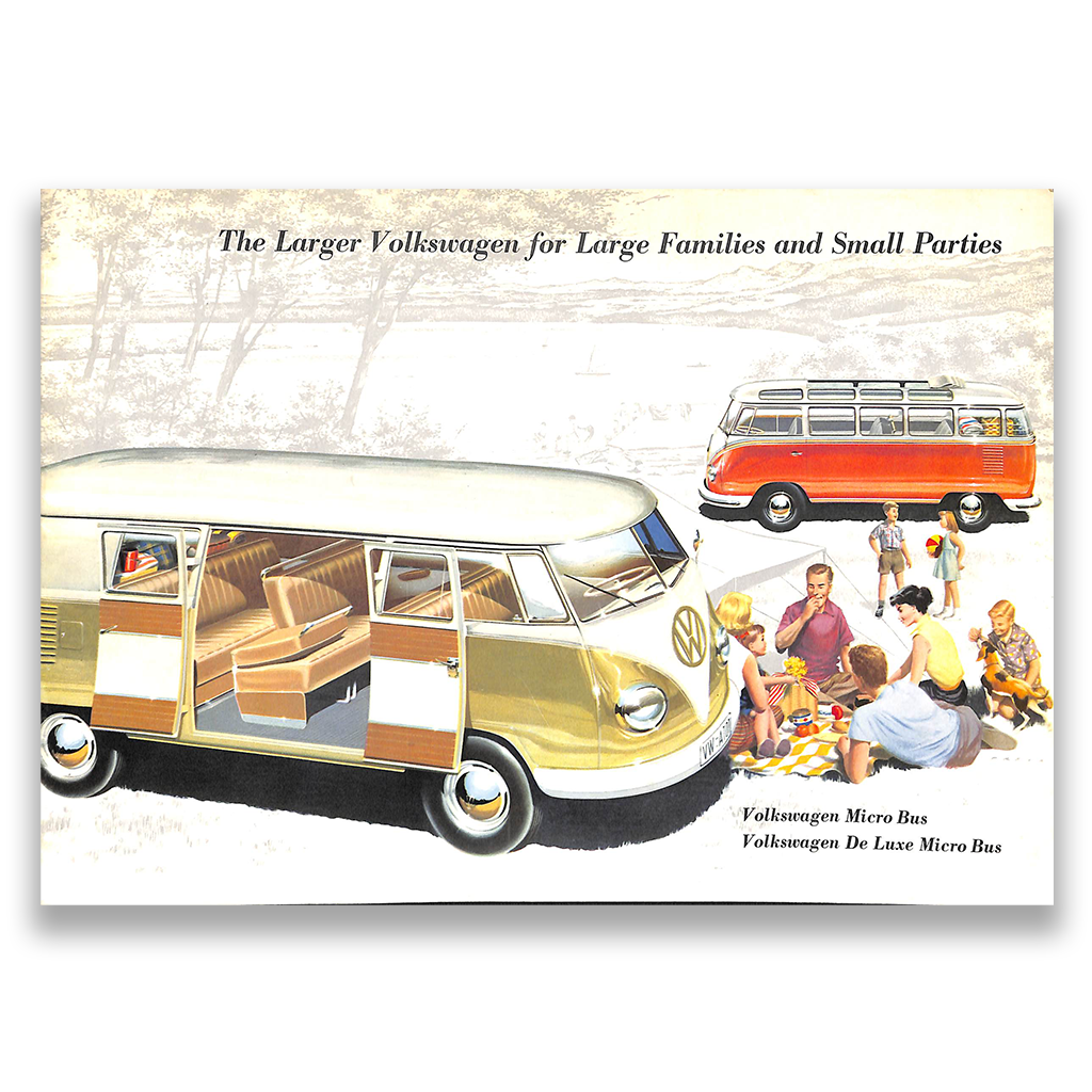 Volkswagen Microbus Car Sales Brochure 1958 #W 2/75/8.58E
