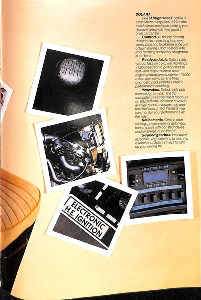Talbot Solara Car Sales Brochure 1980 #C9596 image 12