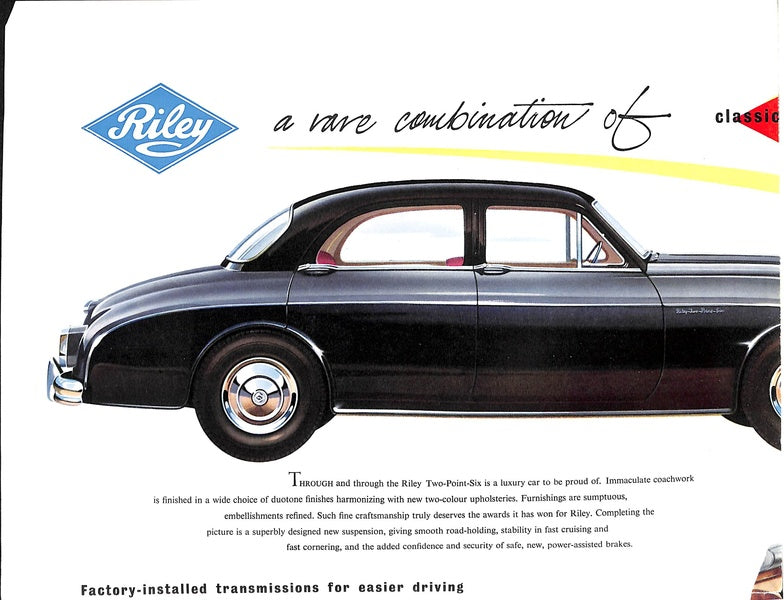 Riley Two-Point-Six Car Sales Brochure #5781 1957 image 3