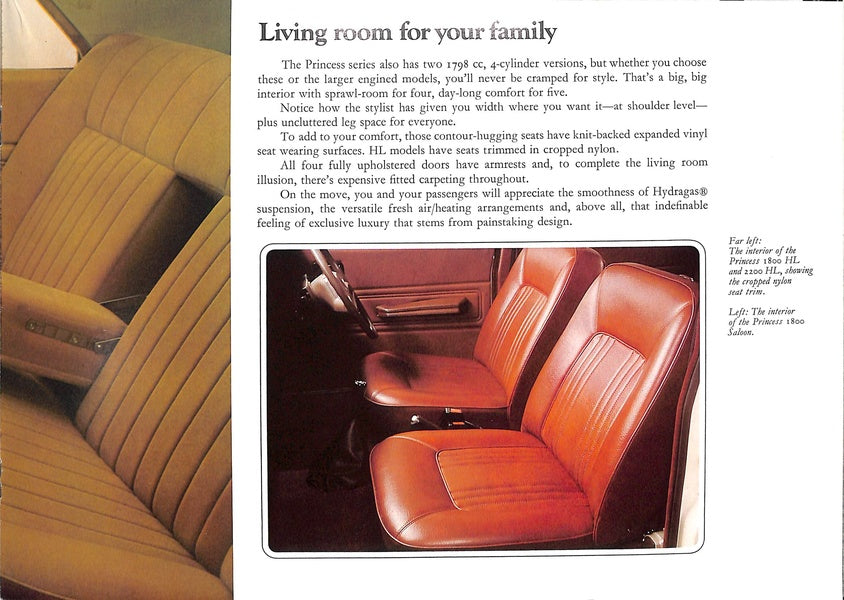 Princess Range Brochure, 1800, 1800HL, 2200HL & 2200HLS #3153/E 1977 image 10