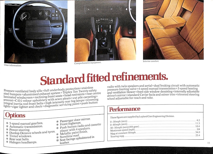 Rover SD1 Brochure #3255A 1977 image 8