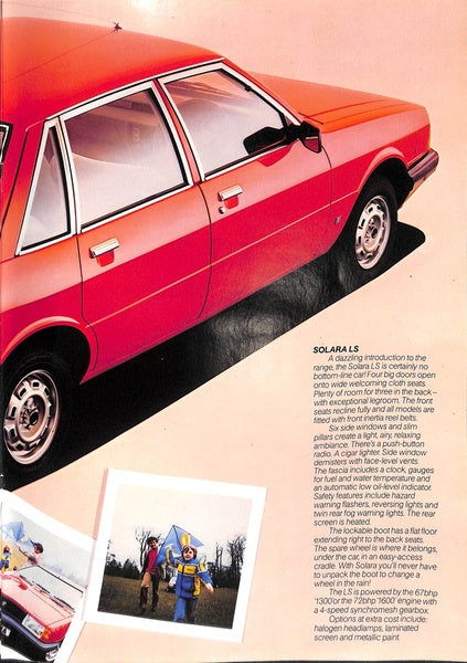 Talbot Solara Car Sales Brochure 1980 #C9596 image 4